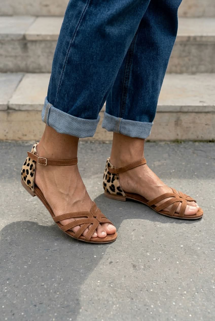 Strappy Open Toe Ankle Strap Flat Sandals [Pre Order]