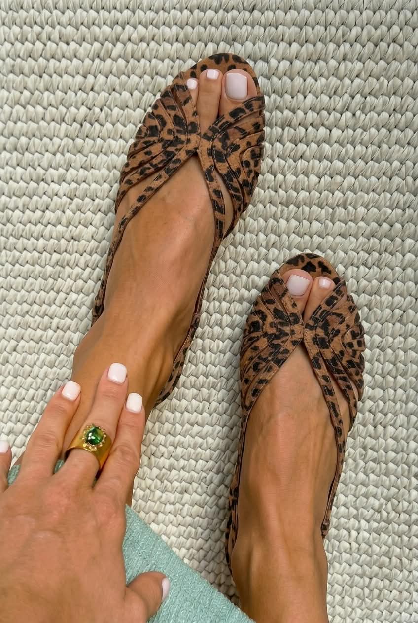 Ruched Pleated Peep Toe Flat Casual Sandals [Pre Order]