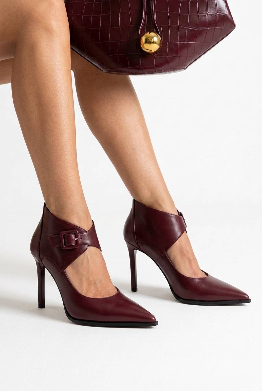 Buckle Ankle Strap Pointed Toe Stiletto Pumps [Pre Order]