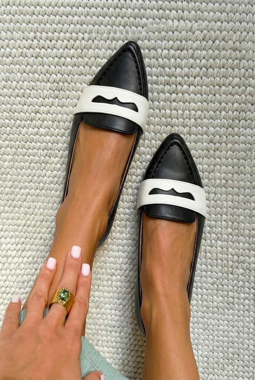Pointed Toe Penny Loafer Flat Casual Shoes [Pre Order]