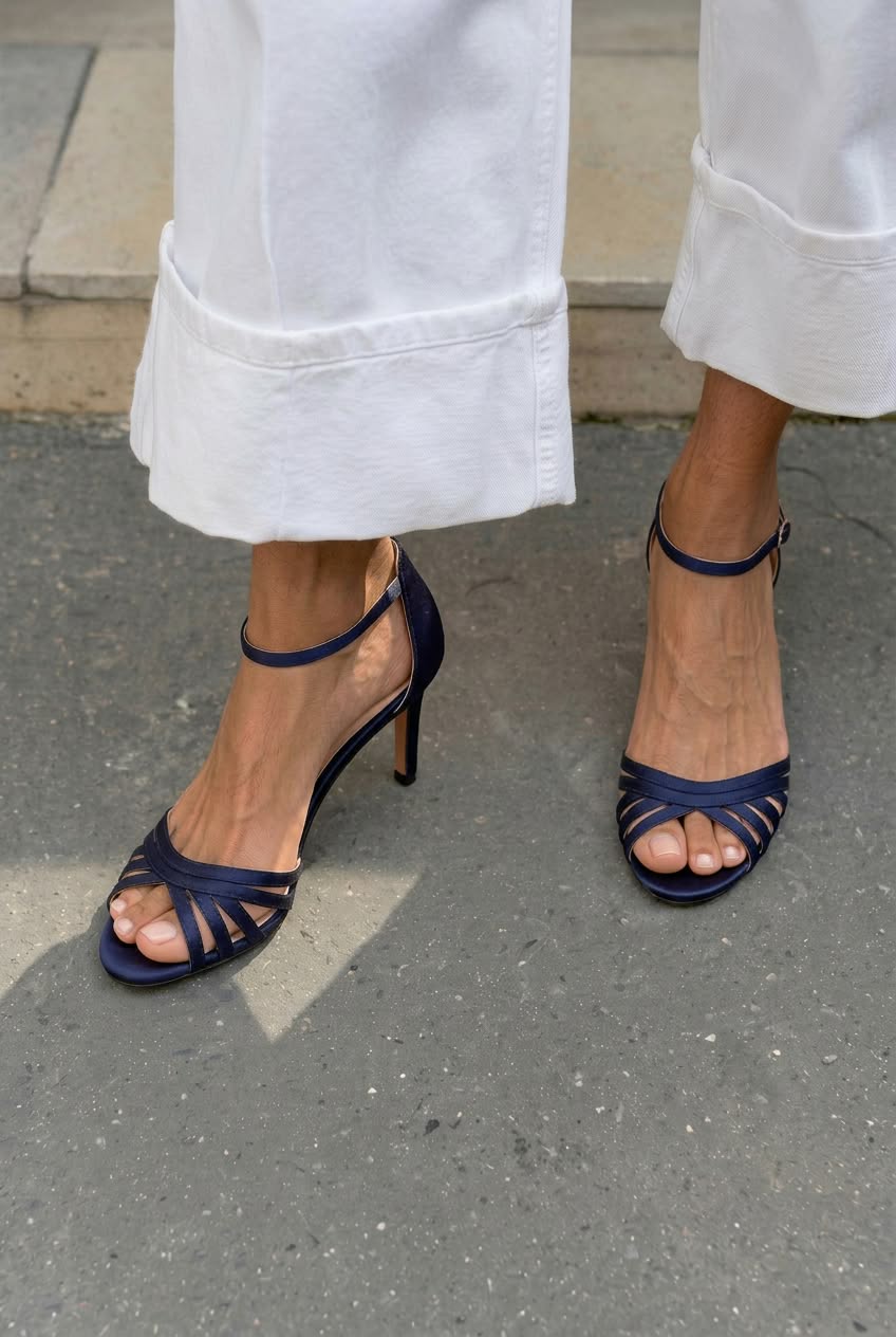 Satin Crisscross Open Toe Stiletto Evening Sandals [Pre Order]