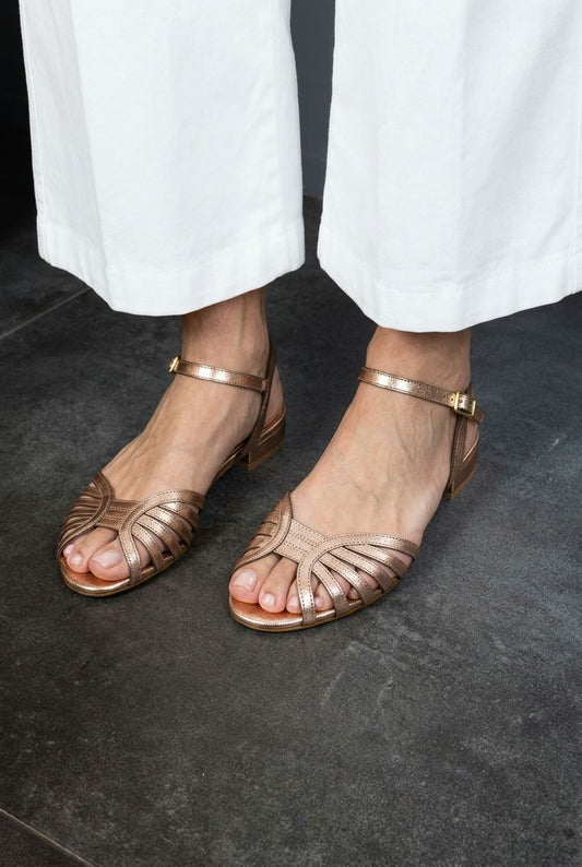 Strappy Peep Toe Ankle Strap Block Sandals [Pre Order]