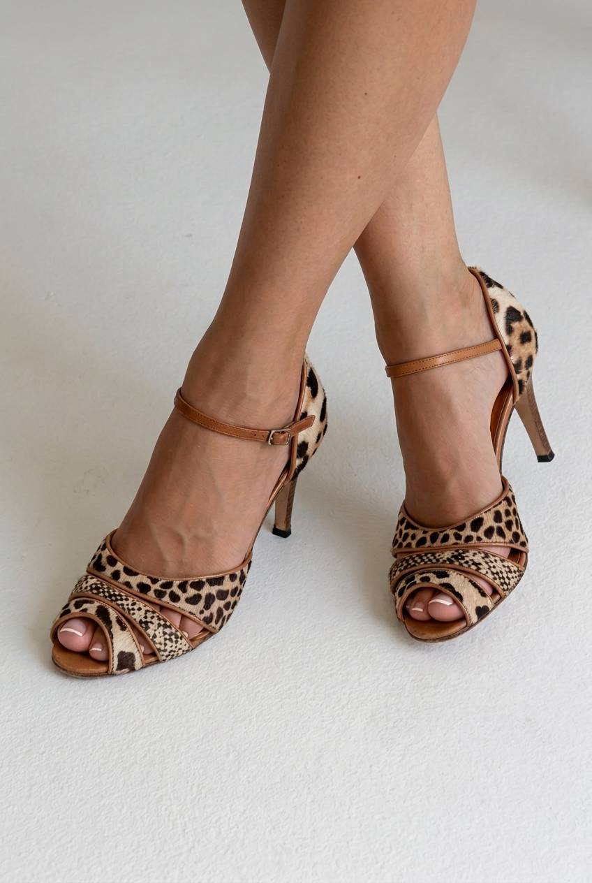 Strappy Cutout Peep Toe Ankle Strap Stiletto Sandals [Pre Order]