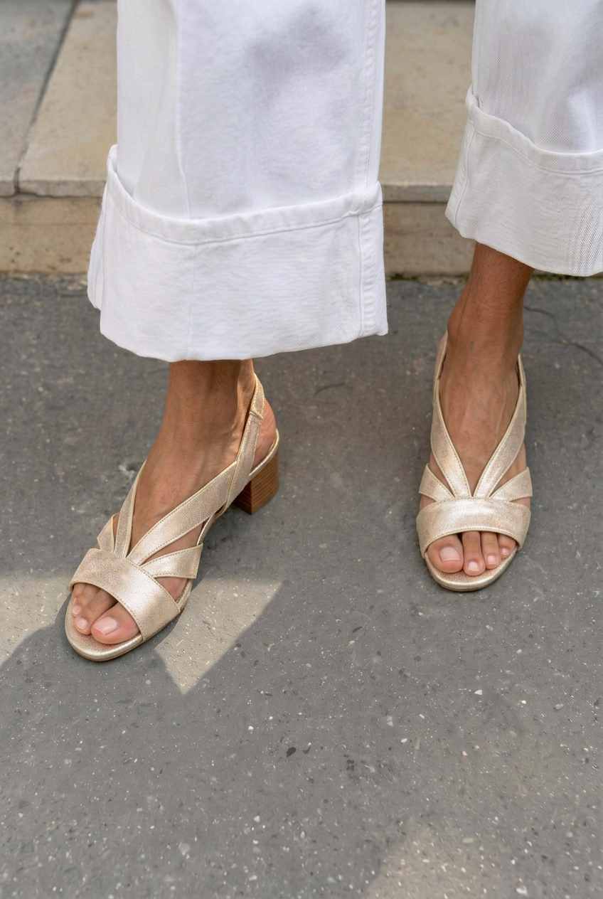 Strappy Peep Toe Slingback Block Heels [Pre Order]