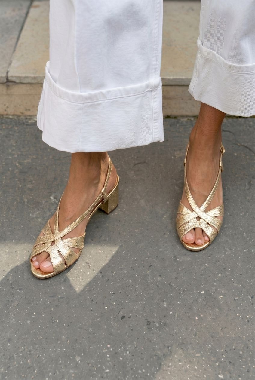 Crisscross Peep Toe Slingback Block Sandals [Pre Order]