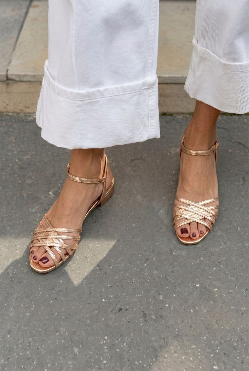 Strappy Crisscross Open Toe Flat Ankle Strap Sandals [Pre Order]