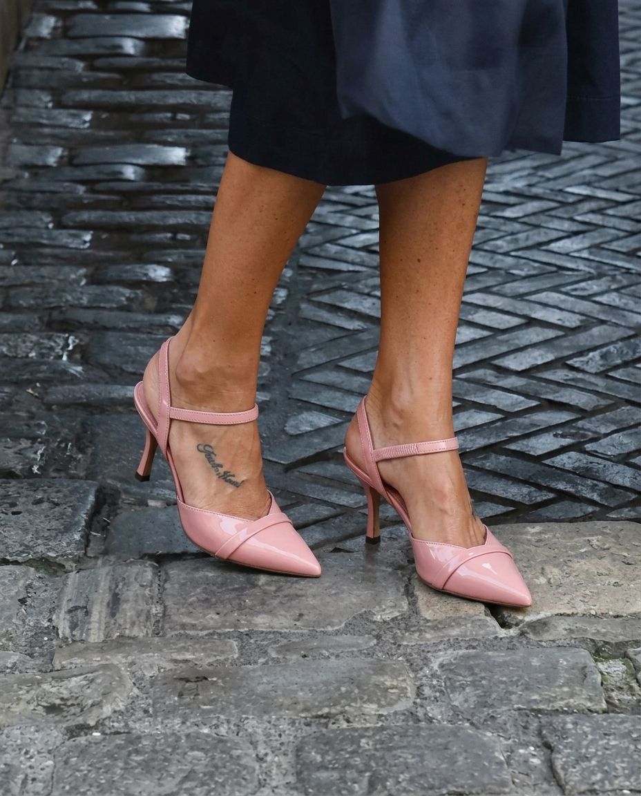 Patent Pointed Toe Slingback Kitten Heel Pumps [Pre Order]
