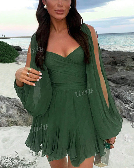 Elegant Holiday Chiffon Dress