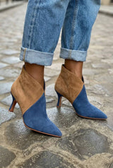 Blu e marrone chiaro